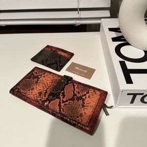 NWT Madewell Leather Snake Wallet & CardHolder